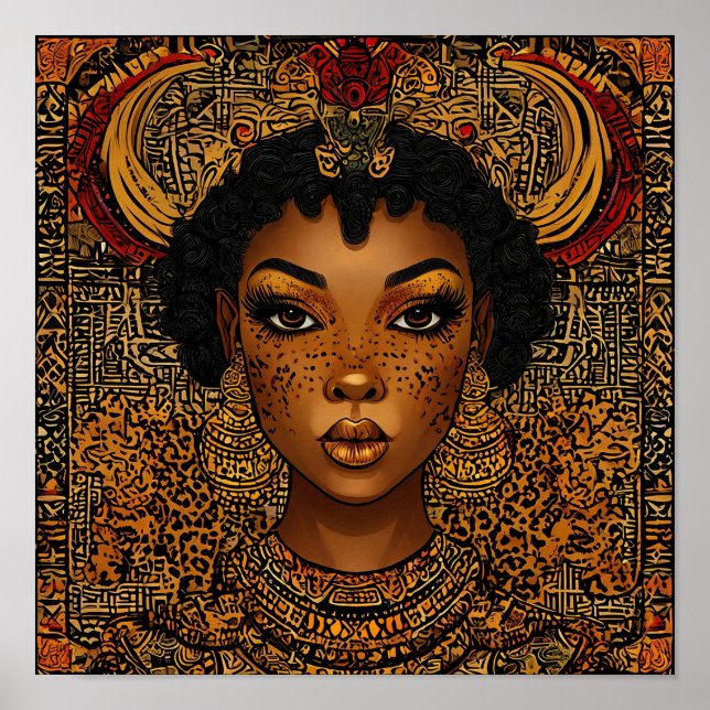 Affiche Belle femme africaine (Devant)