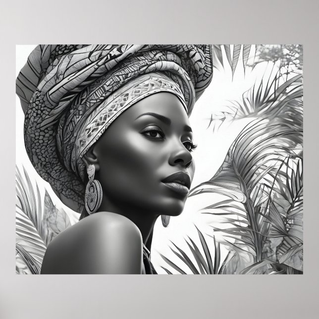 Affiche Belle femme africaine (Devant)