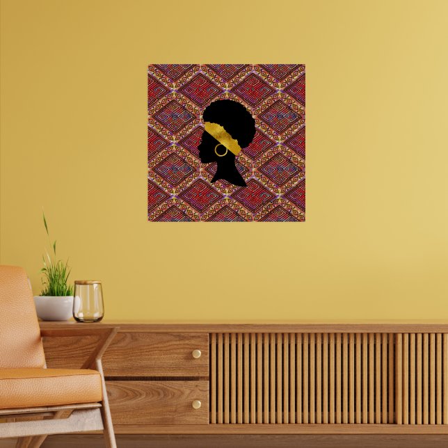 Affiche Belle femme africaine Silhouette I (Salon 2)