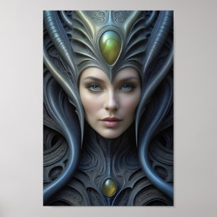 Affiche Belle femme Alien - 007 - Art Imaginaire