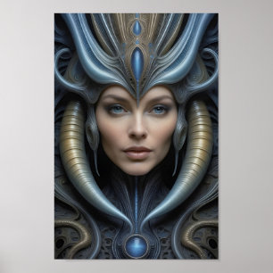 Affiche Belle femme Alien - 013 - Art Imaginaire