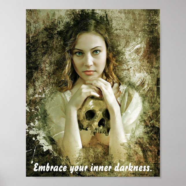 Affiche Belle Femme au crâne (Devant)