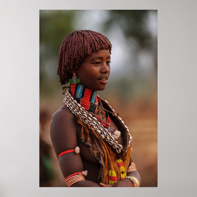 Affiche Belle femme éthiopienne de Omo Valley (Devant)