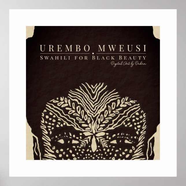 Affiche Belle femme noire (Devant)