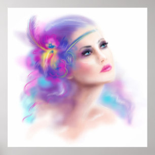 affiche belle femme portrait