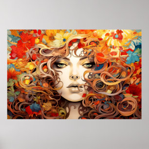 Affiche Belle femme Portrait Enchanter
