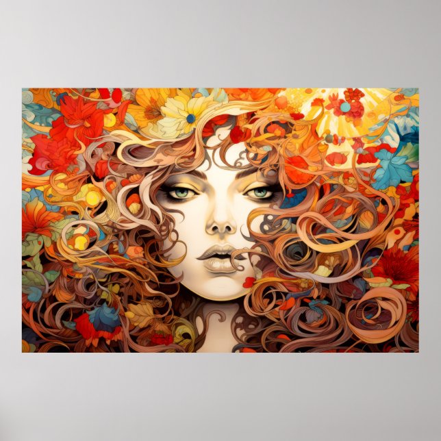 Affiche Belle femme Portrait Enchanter (Devant)