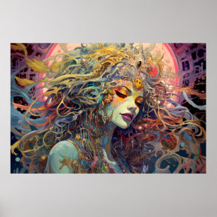 Affiche Belle femme Portrait Enchanter