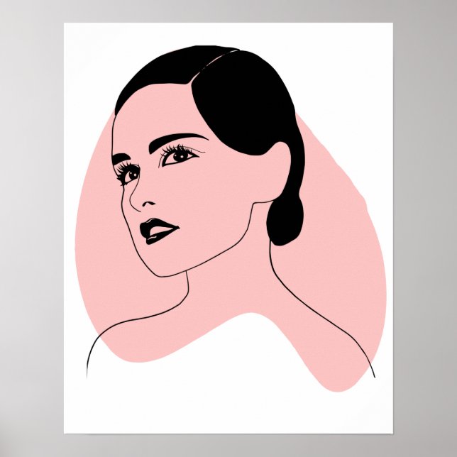 Affiche Belle Femmes Art, Noir et Blanc, (Devant)
