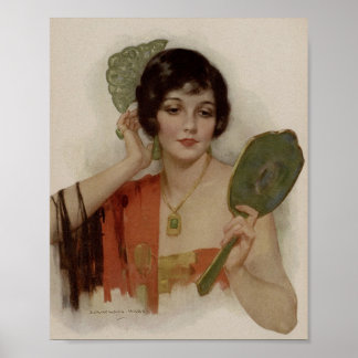 Affiche Belle fille Flapper des années 1920