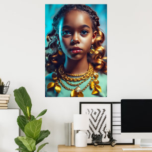 Affiche Belle fille noire, Histoire des Noirs-Mois Patrimo