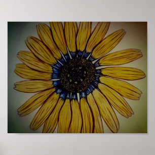 Affiche Belle Fleur dessinée à la main