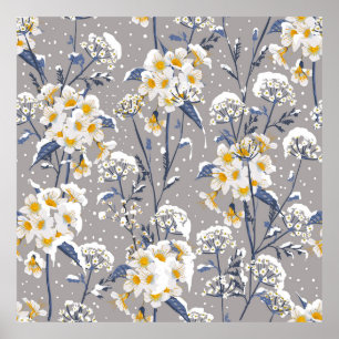 Affiche Belle fleur d'hiver fleurissant dans le delic de n