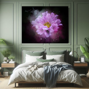 Affiche Belle Fleur Rose minimaliste