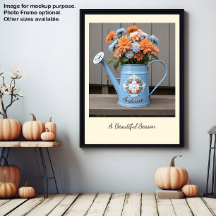 Affiche Belle florales d'automne Personnaliser Thanksgivin