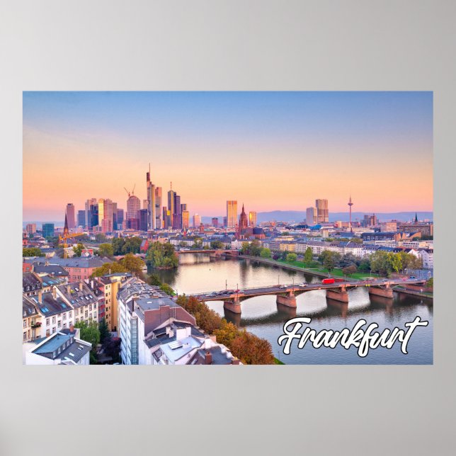 Affiche Belle Francfort, Allemagne, À Sundown (Devant)