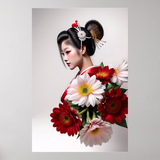 Affiche Belle Geisha rouge (c) (Devant)