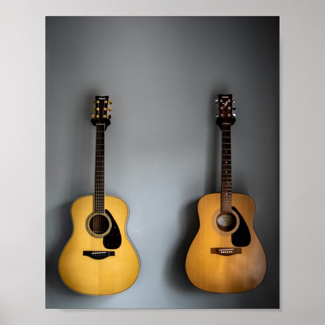 Affiche Belle guitare acoustique (Devant)