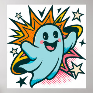 Affiche Belle Halloween clipart fantôme PNG, dessin animé