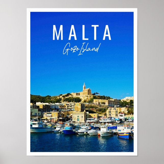 Affiche Belle île de Gozo Malte (Devant)