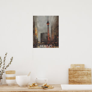 Affiche Belle illustration de Berlin Alexanderplatz