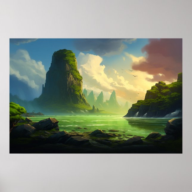 Affiche Belle illustration de Green Water Bay (Devant)