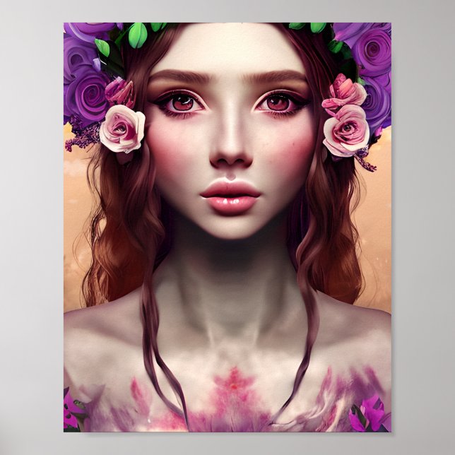 Affiche Belle Imaginaire Enchantress Art AI (Devant)