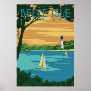 Affiche Belle Isle Michigan