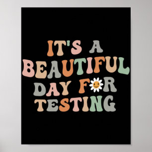 Affiche Belle journée de test Jour de test Enseignant Supe