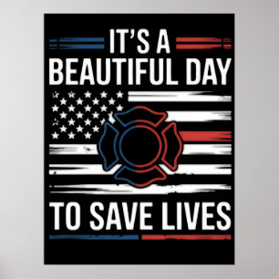 Affiche Belle Journée Pour Sauver Des Vies Pompiers PNG