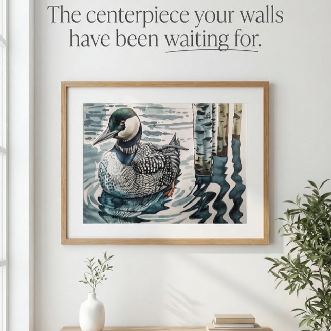 Affiche belle laine sur l'eau en aquarelle (Créateur téléchargé)