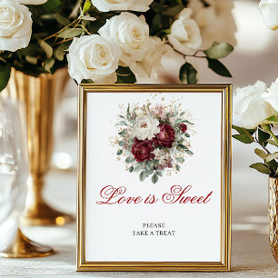 Affiche Belle Love est un blush doré de Bourgogne Signe