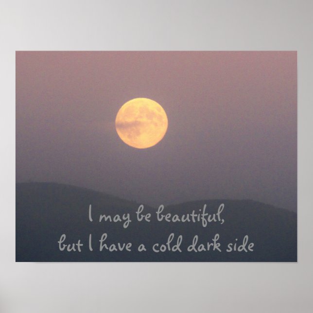Affiche Belle Lune avec un côté sombre et froid (Devant)