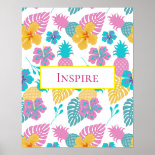 Affiche Belle Motivation ananas Inspirer