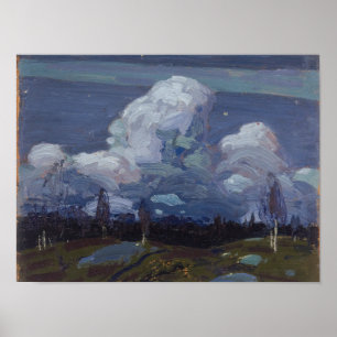 Affiche Belle peinture canadienne Tom Thomson Moonlight