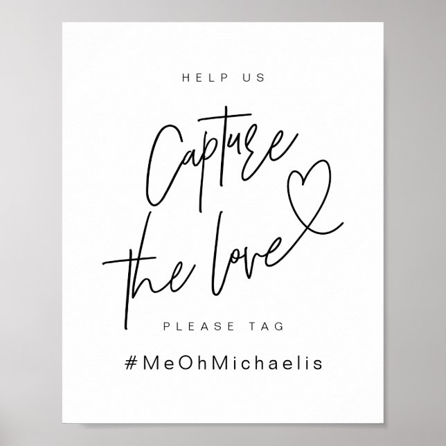 Affiche Belle Photo Booth, Noir, Cérémonie Mariage (Devant)