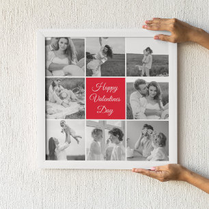 Affiche Belle photo Collage Couple et Joyeuse Saint Valent
