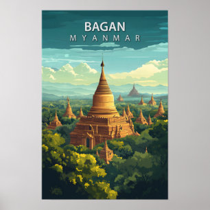 Affiche Belle Place Bagan Myanmar Art Travel