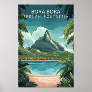 Affiche Belle Place Bora Bora Polynésie française Voyage
