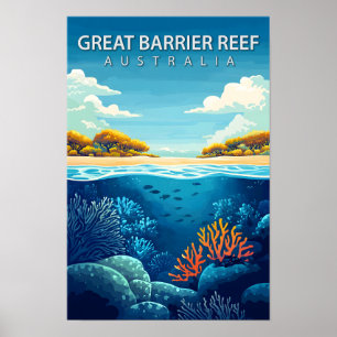 Affiche Belle Place Great Barrier Reef Ausie Travel