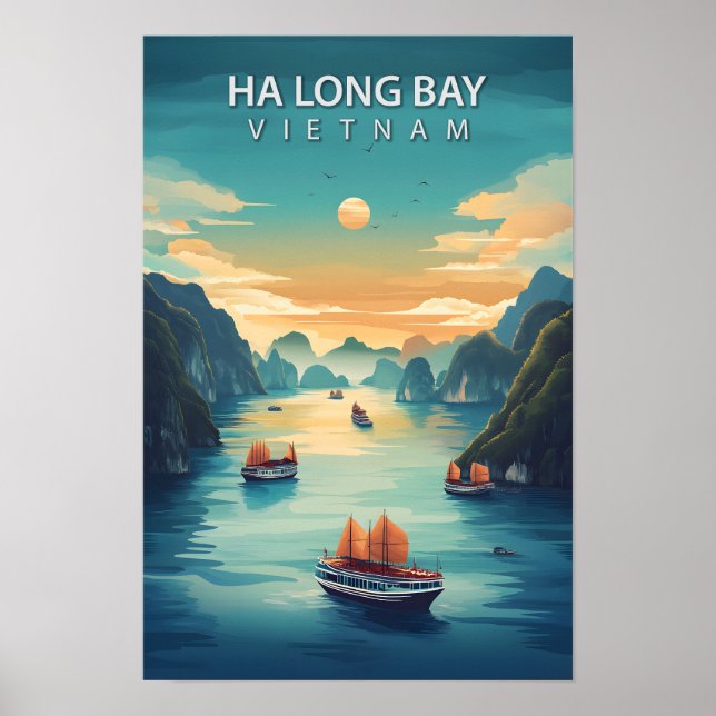 Affiche Belle Place Ha Long Bay Vietnam Travel (Devant)