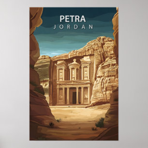 Affiche Belle Place Petra Jordan Art Travel