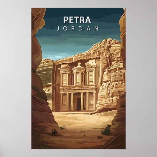Affiche Belle Place Petra Jordan Art Travel (Devant)