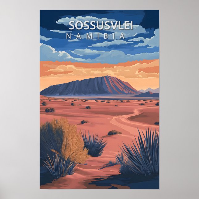 Affiche Belle Place Sossusvle Namibie Travel (Devant)