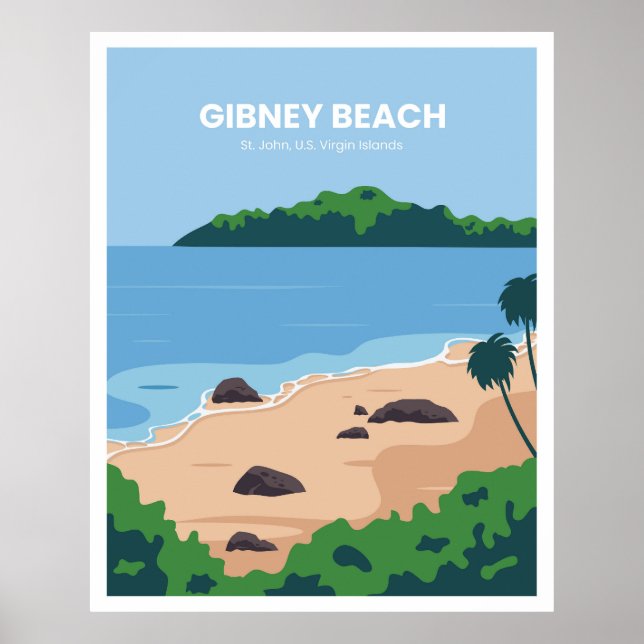 Affiche Belle plage de Gibney (Devant)