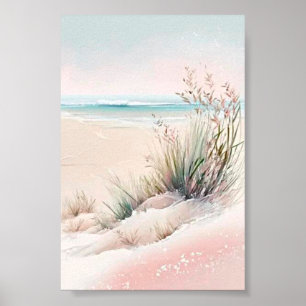 Affiche Belle plage pastel