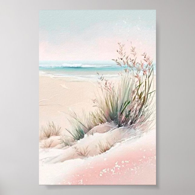 Affiche Belle plage pastel (Devant)