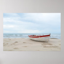 Belle plage Petit Bateau Bleu Océan Bleu Ciel Bleu