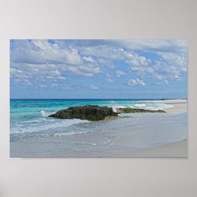 Affiche Belle plage sur Great Guana Cay (Devant)