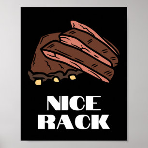 Affiche Belle Rack - Baies Drôle Et Barbecue